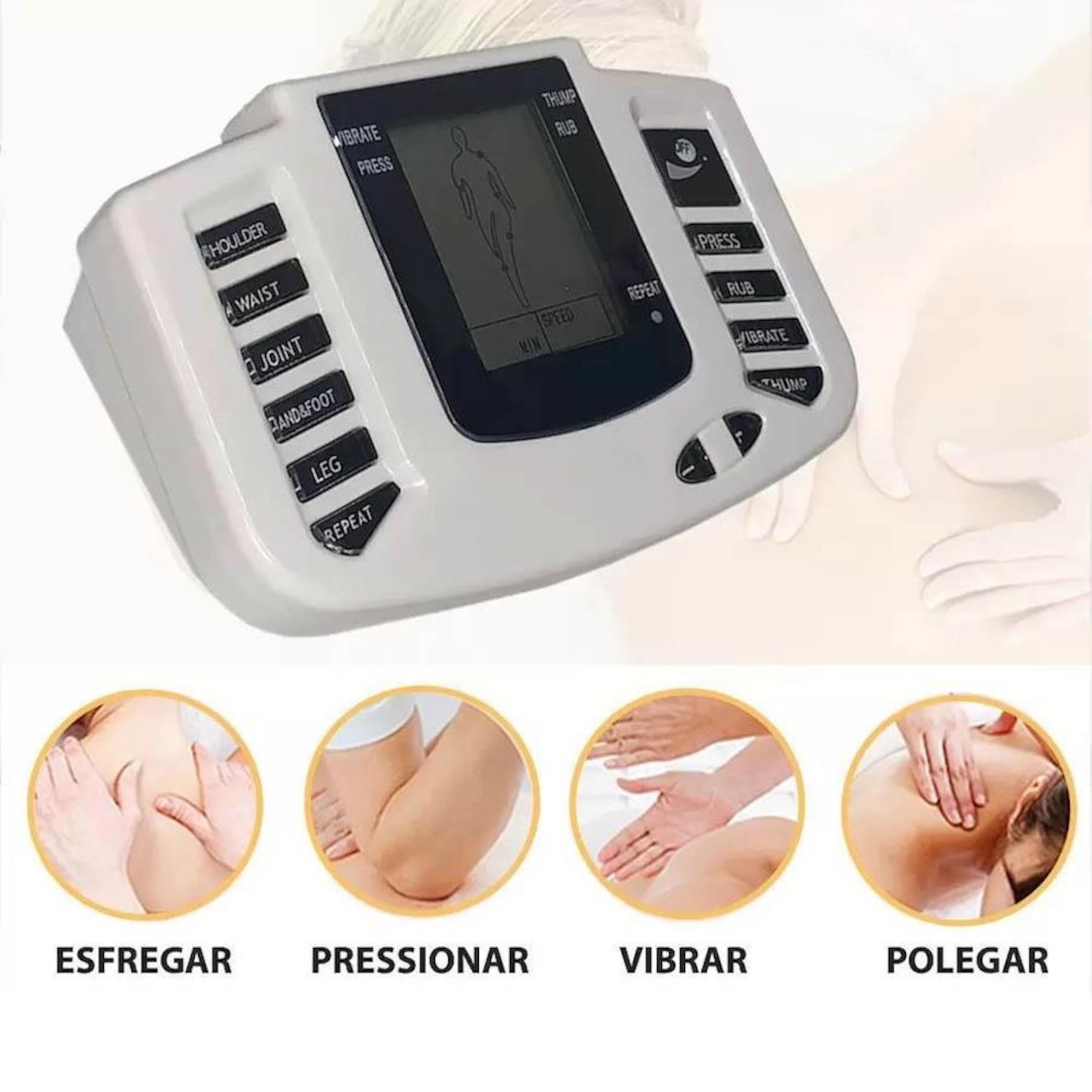 Massageador Muscular SML Profissional Tens Eletro Estimulador Portátil - Foto 5