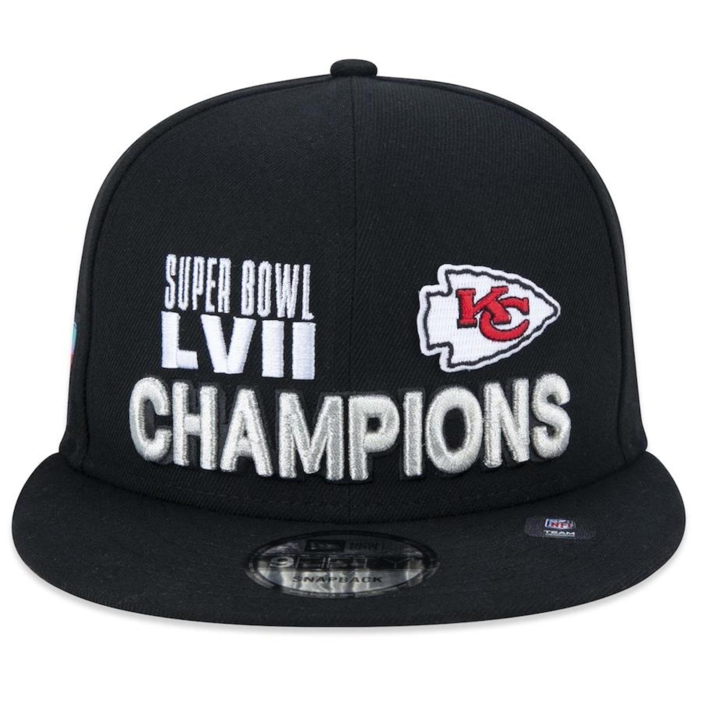 Boné Aba Reta New Era 9FIFTY Kansas City Chiefs Campeao Super Bowl LVII - Snapback - Adulto - Foto 2