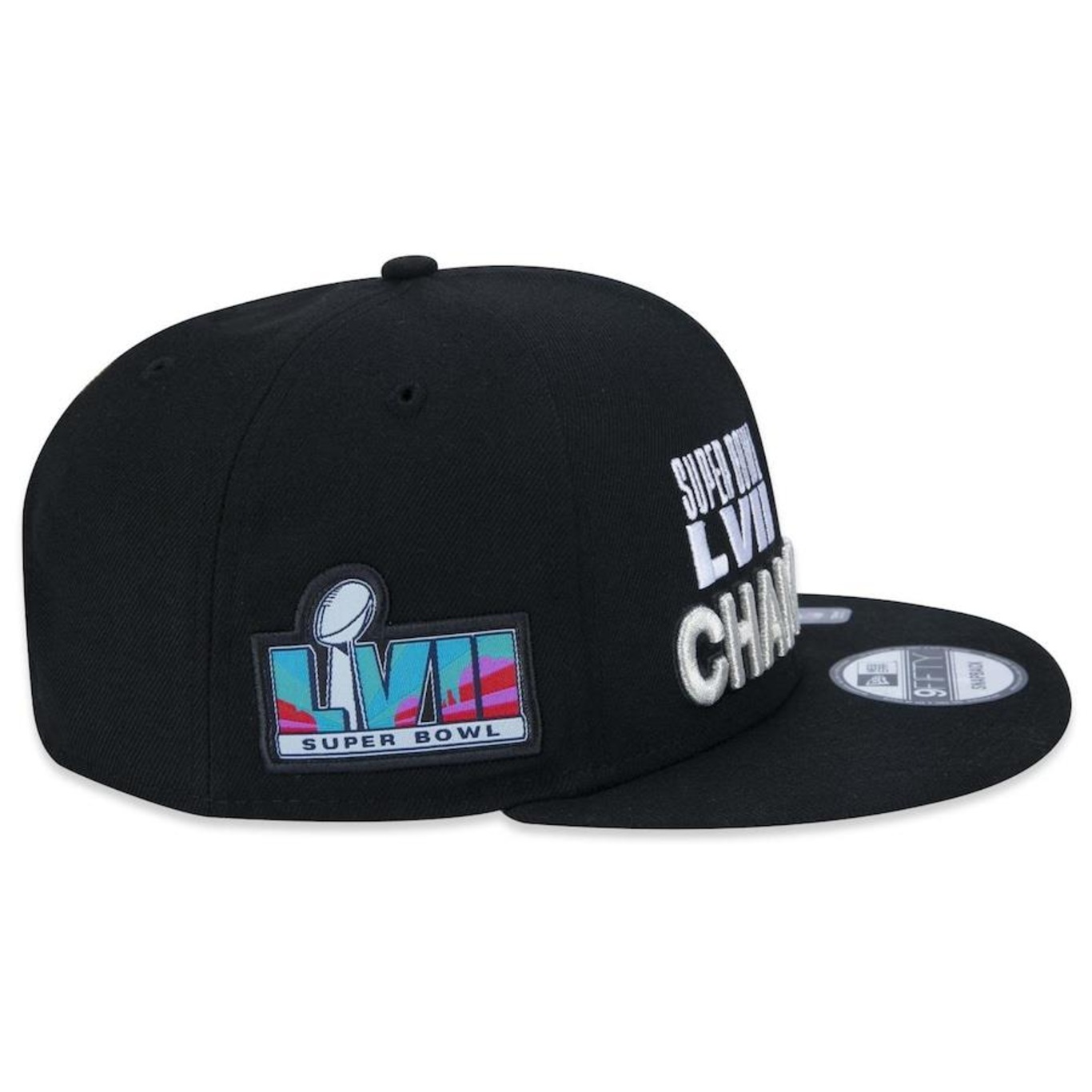 Boné Aba Reta New Era 9FIFTY Kansas City Chiefs Campeao Super Bowl LVII - Snapback - Adulto - Foto 6