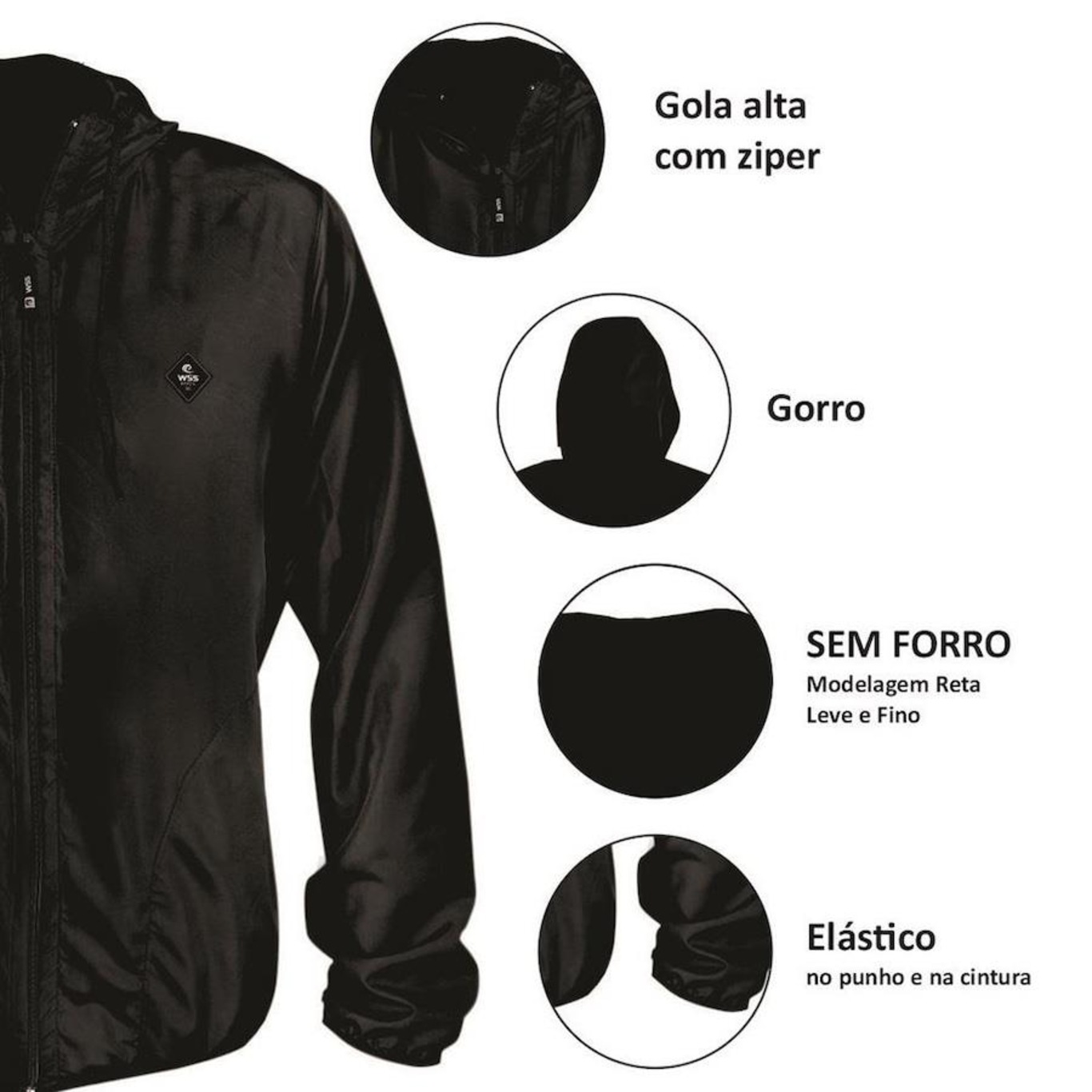 Jaqueta WSS Windbreaker Diamond - Masculina - Foto 2