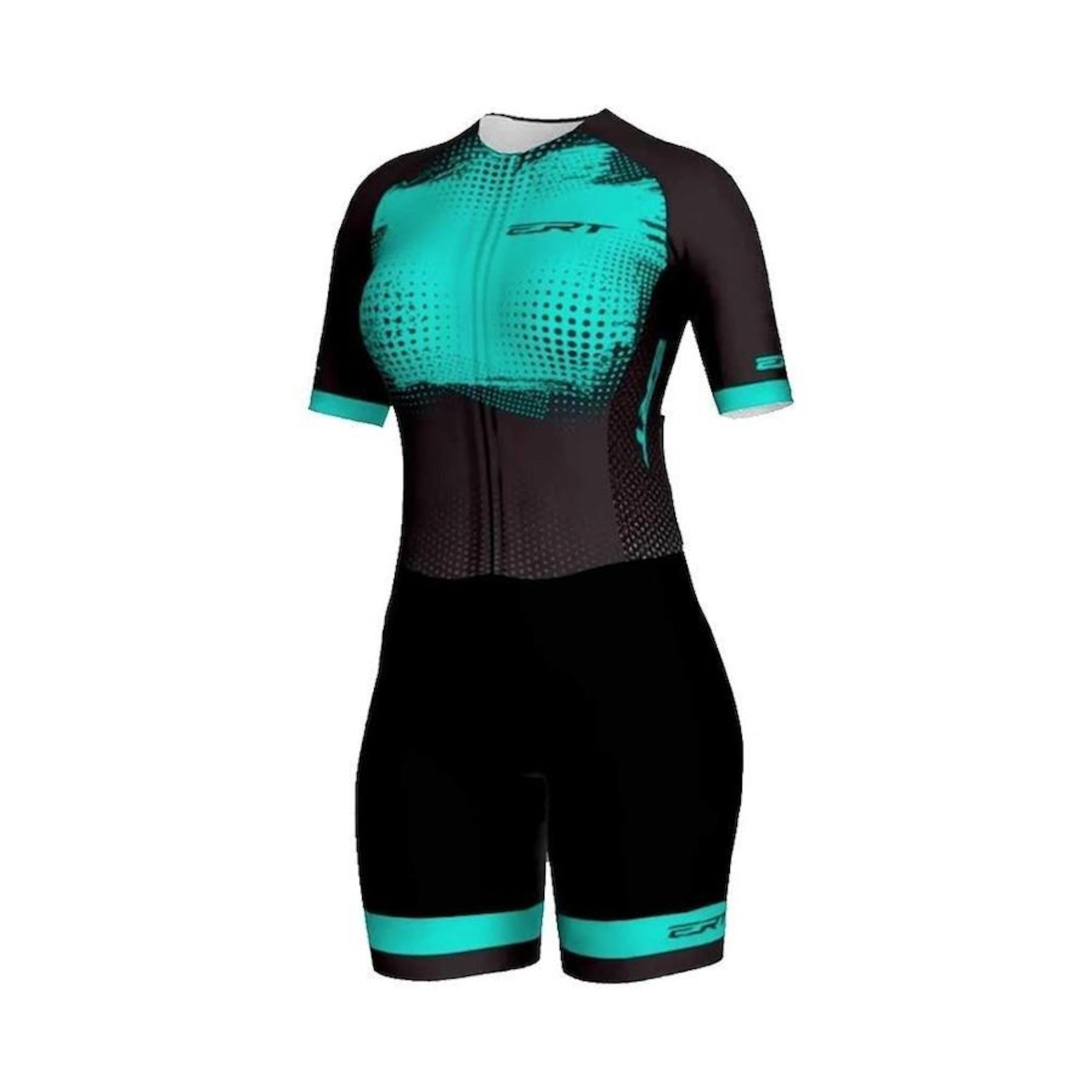 Macaquinho de Ciclismo ERT New Elite Tourmaline Forro Gel - Feminino - Foto 1