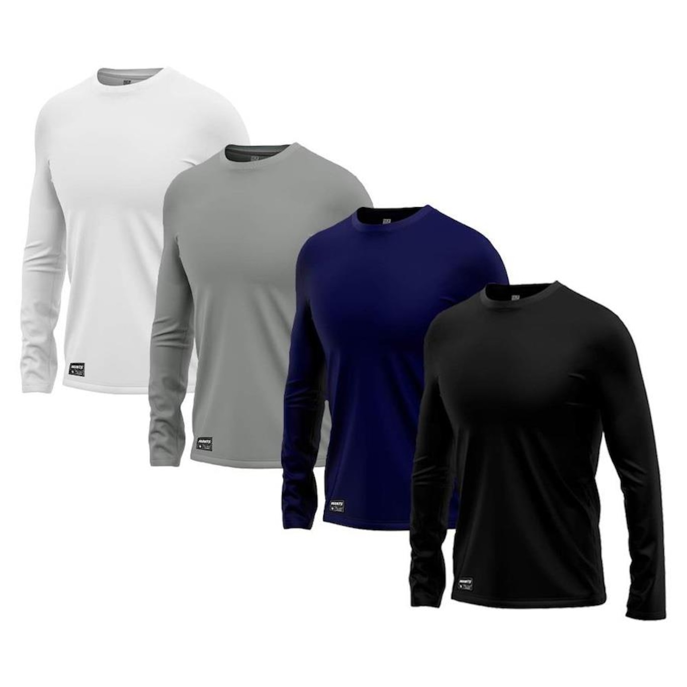 Kit Camisetas Segunda Pele Térmica Mants com Proteção UV 30+ Manga Longa 4 Unds - Masculina - Foto 1