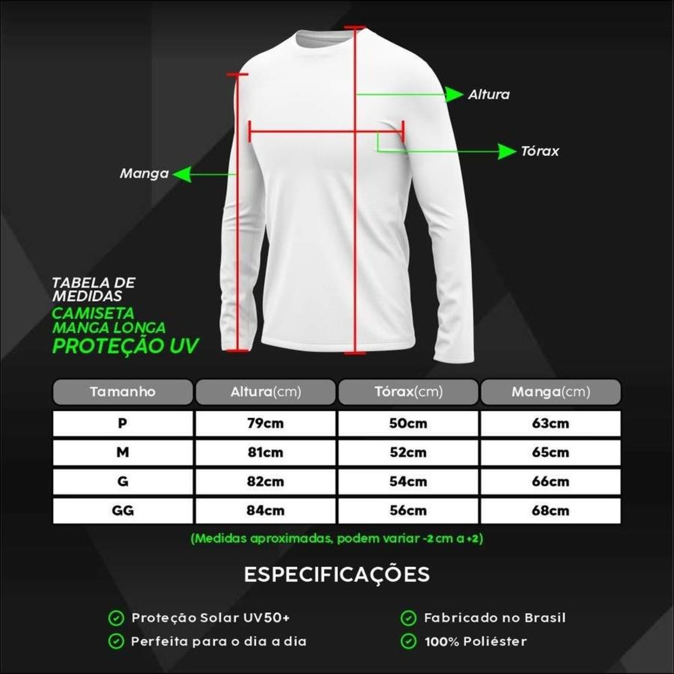 Kit Camisetas Segunda Pele Térmica Mants com Proteção UV 30+ Manga Longa 4 Unds - Masculina - Foto 6