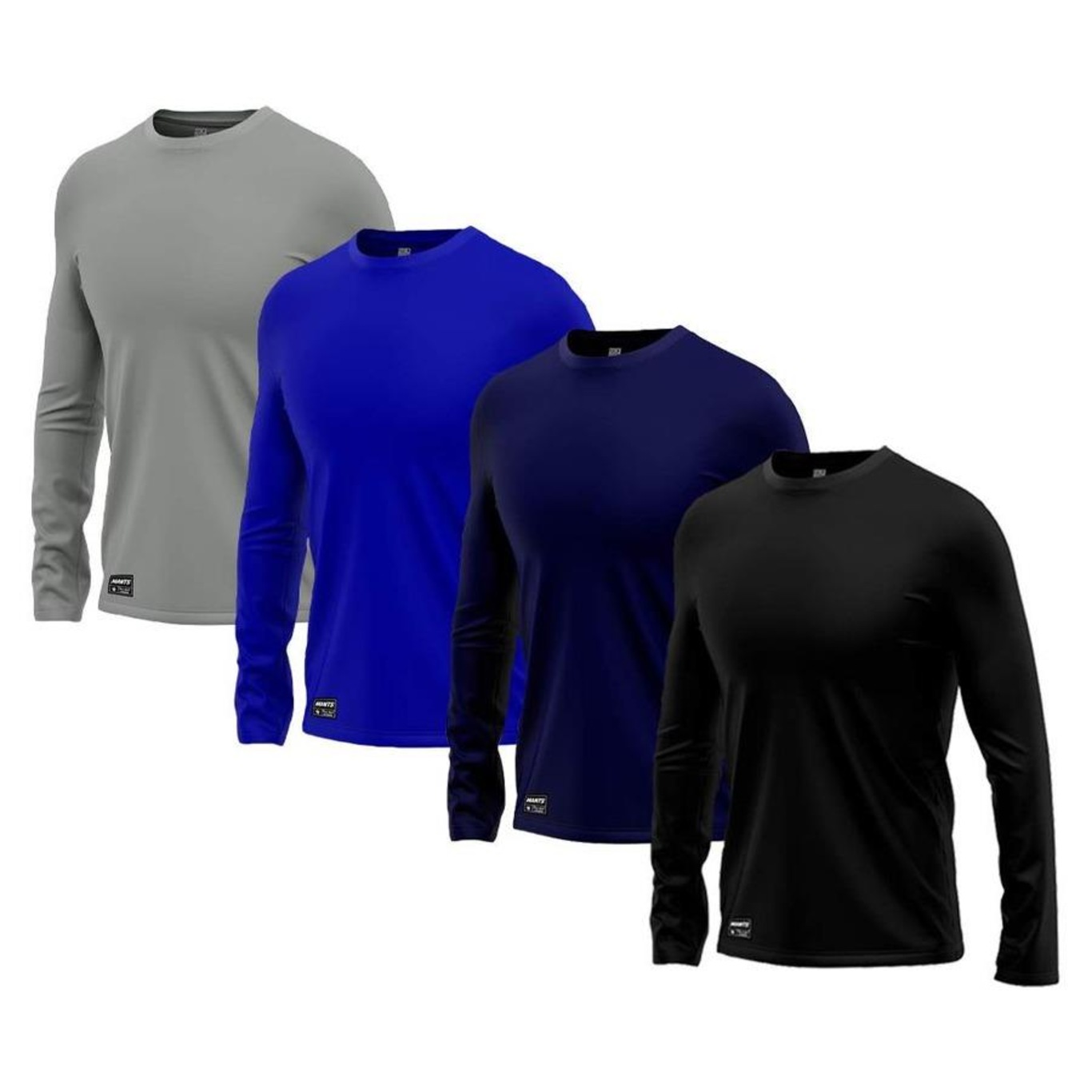 Kit Camisetas Segunda Pele Térmica Mants com Proteção UV 30+ Manga Longa 4 Unds - Masculina - Foto 1