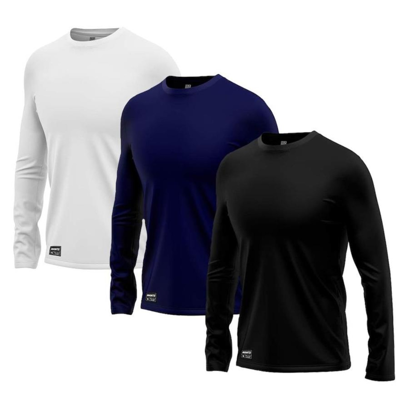 Kit Camisetas Segunda Pele Térmica Mants com Proteção UV 30+ Manga Longa 3 Unds - Masculina - Foto 1