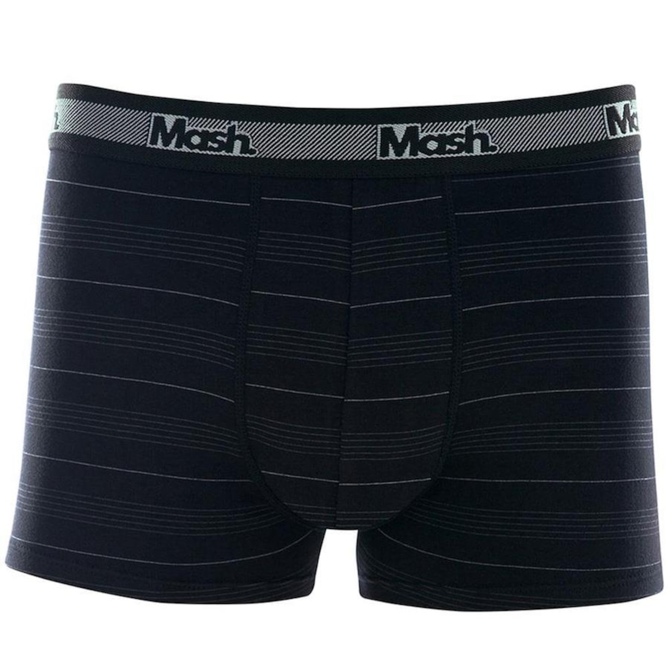 Cueca Boxer Mash Listrada Cotton Algodão Elástico - Adulto - Foto 1