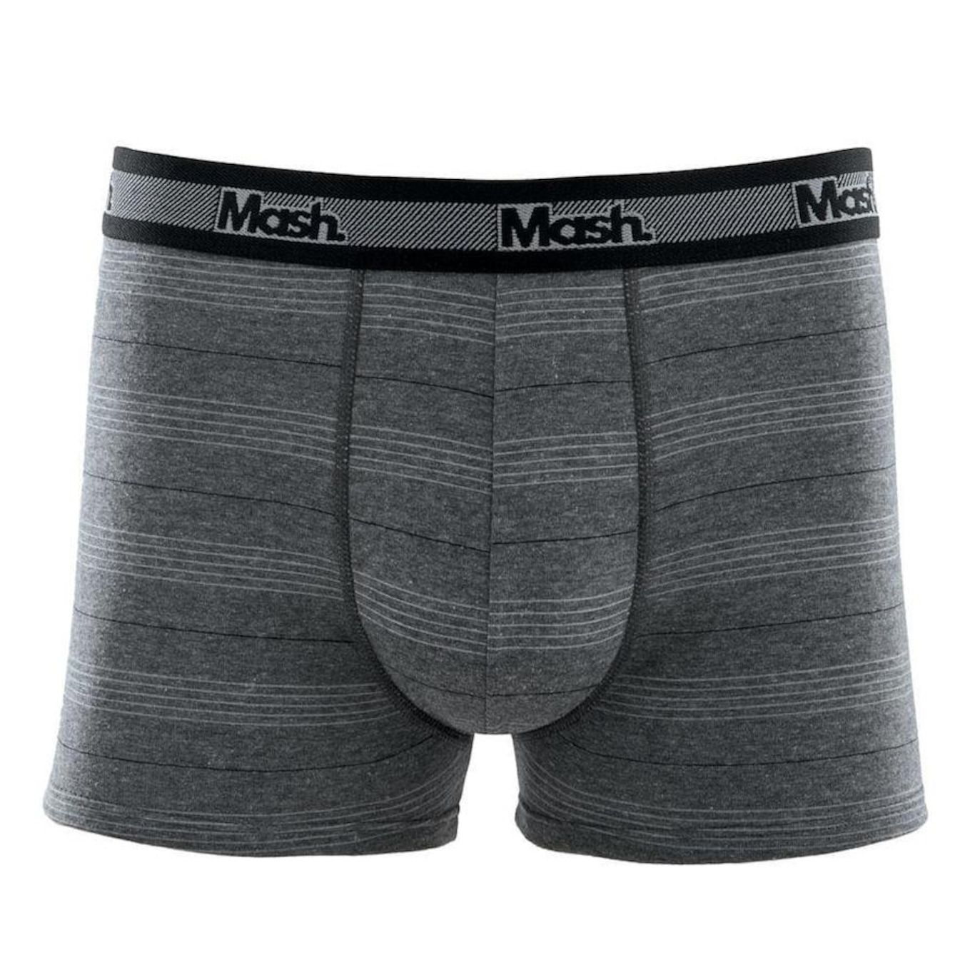 Cueca Boxer Mash Listrada Cotton Algodão Elástico - Adulto - Foto 1