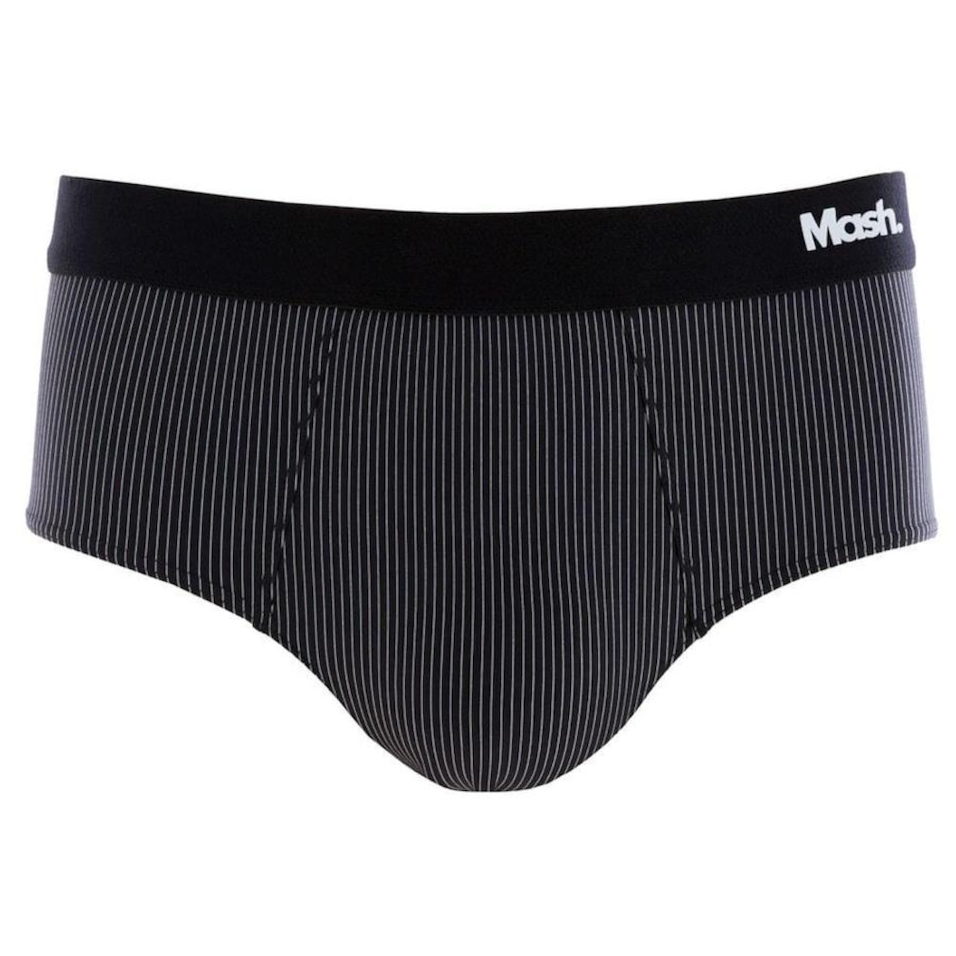 Cueca Slip Mash Risca de Giz Microfibra Elástico - Masculina - Foto 1