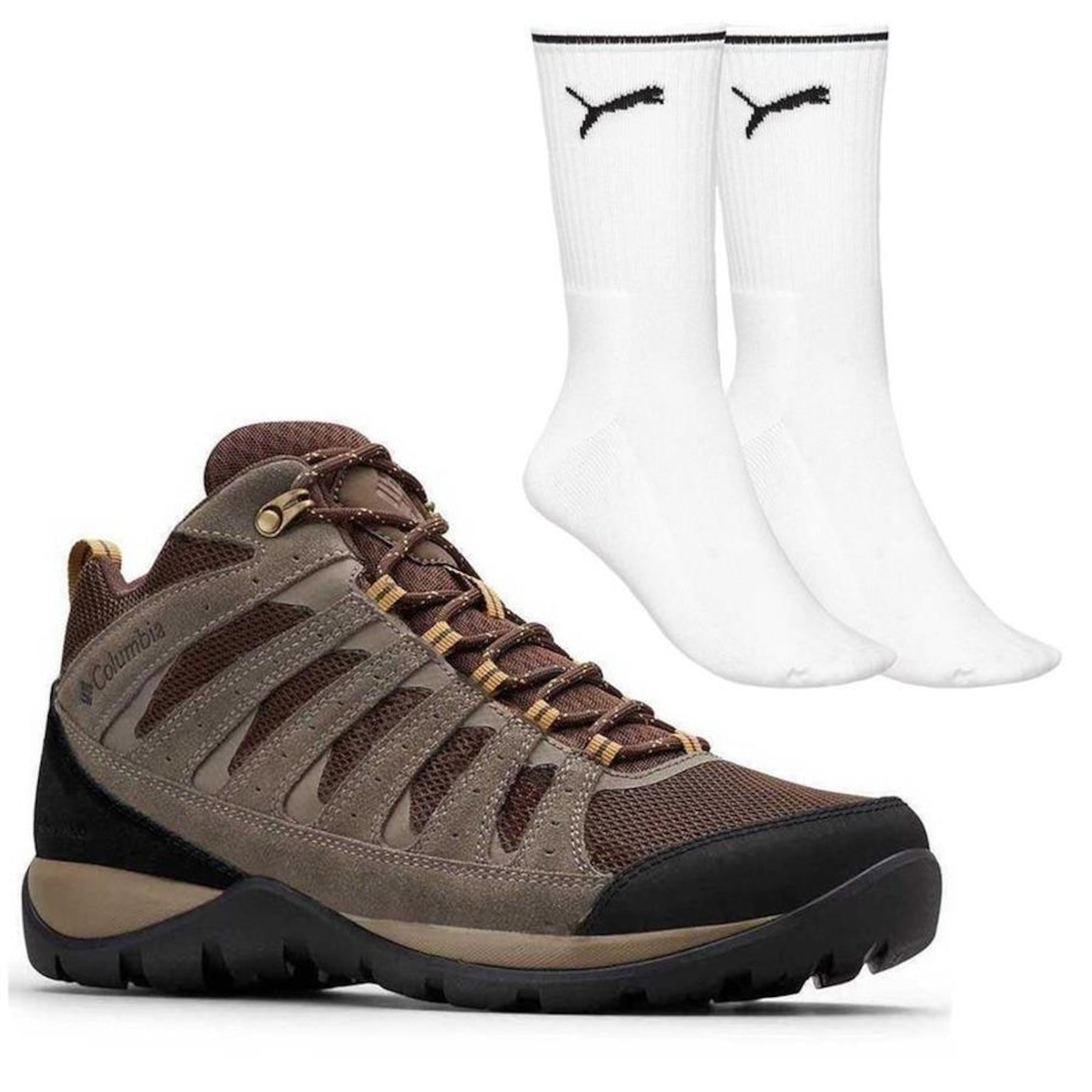 Kit Bota Columbia Redmond V2 + Par de Meia - Masculina - Foto 1