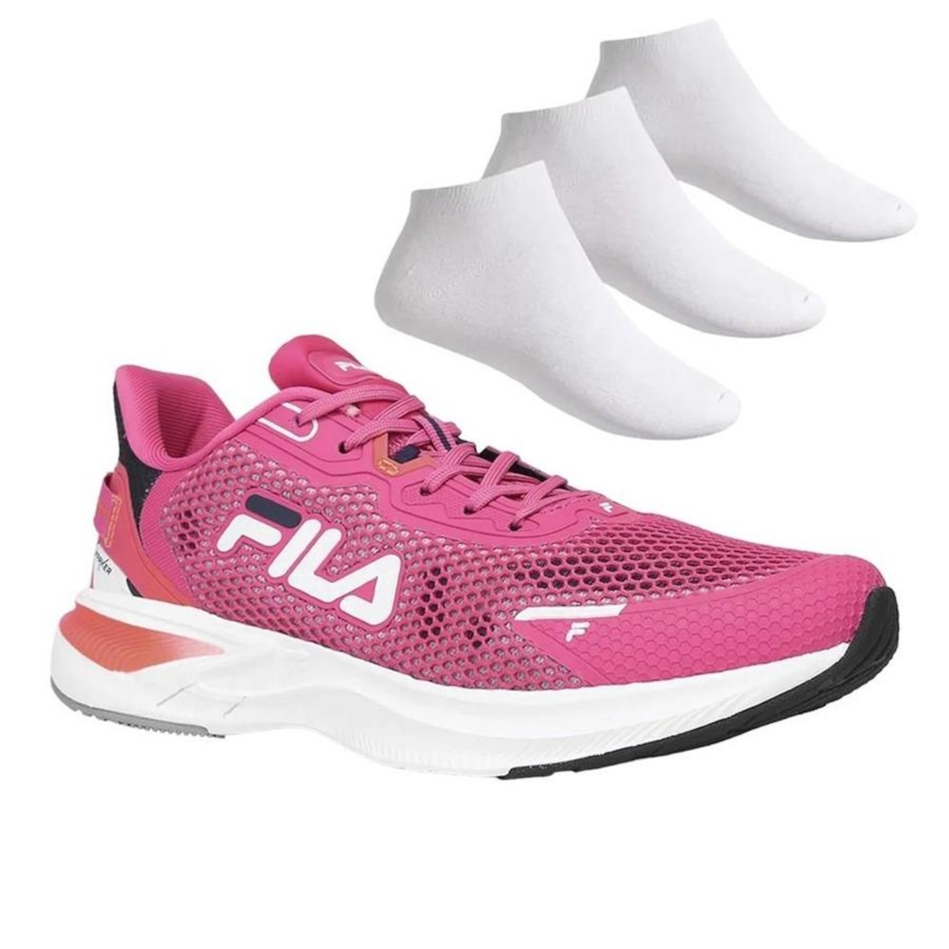 Tênis Fila Racer Marker - Feminino + 3 Pares de Meias - Foto 1