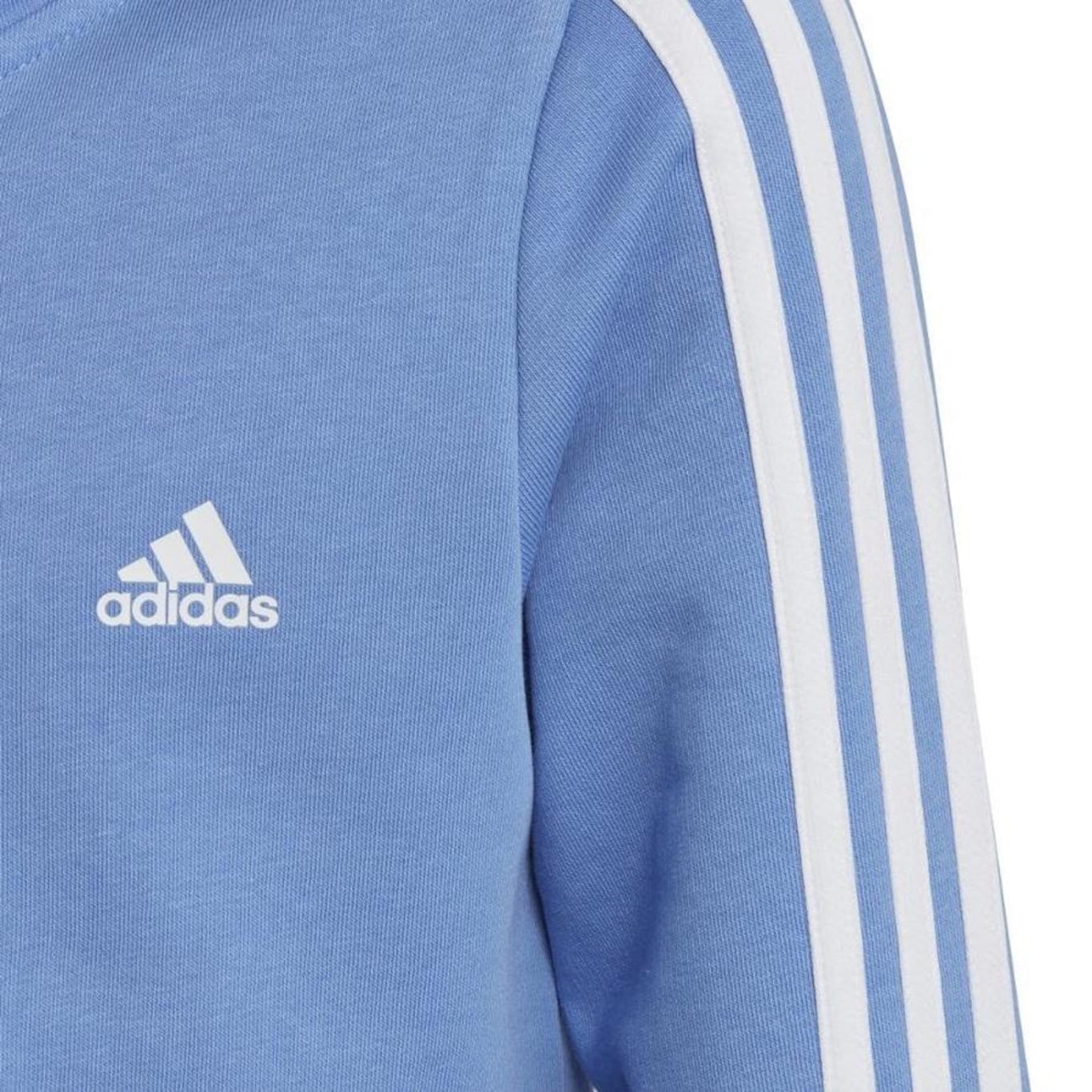 Jaqueta de Moletom com Capuz adidas Essentials 3-Stripes - Infantil - Foto 3