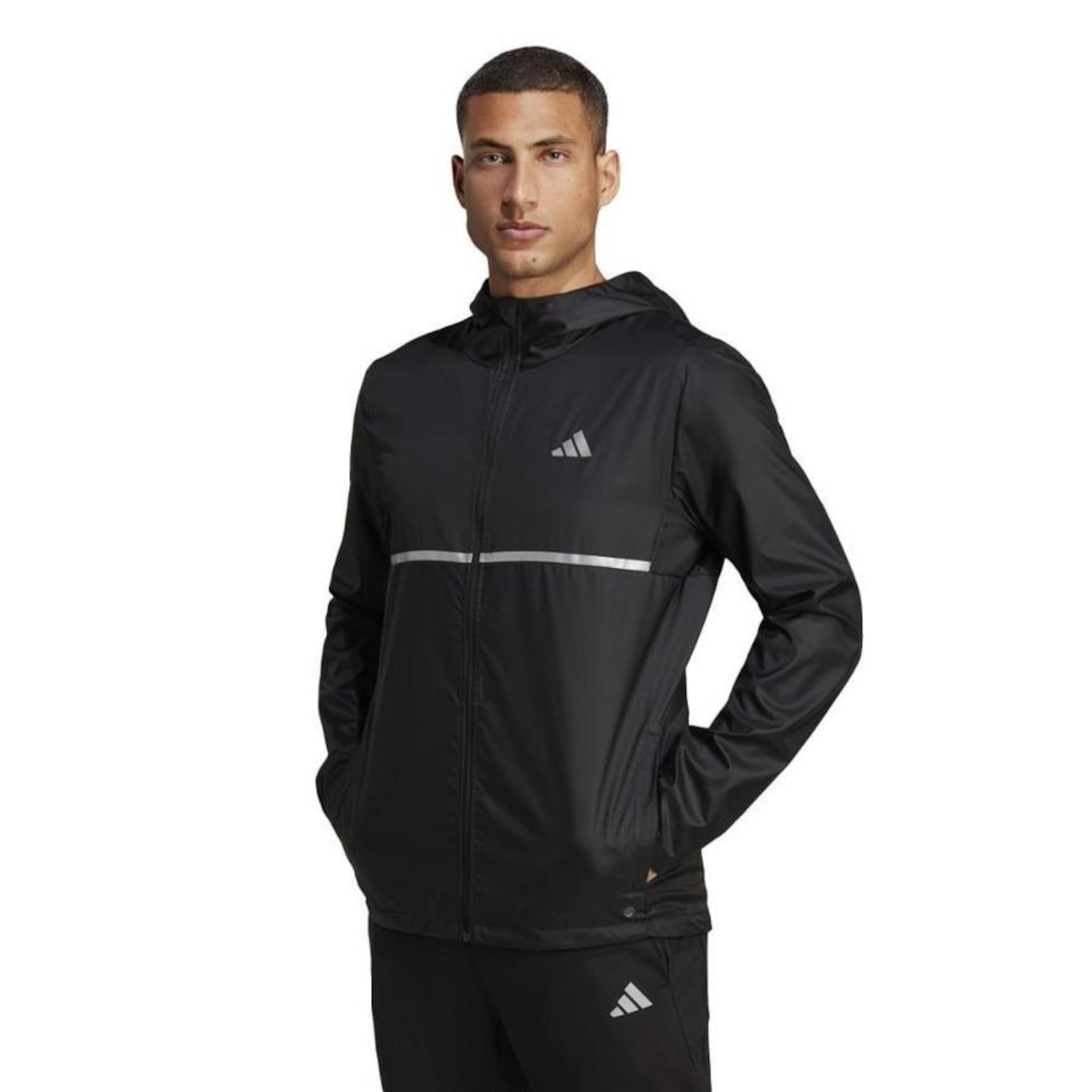 Jaqueta com Capuz adidas Own The Run - Masculina - Foto 2