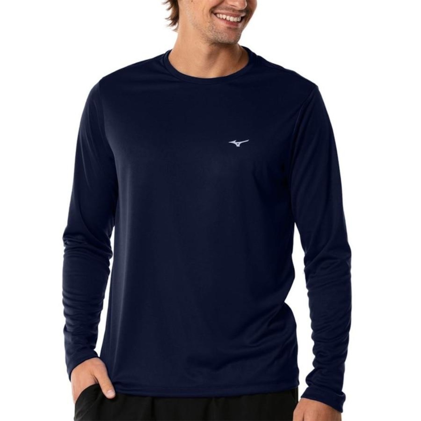 Camiseta Mizuno Manga Longa Energy - Masculina - Foto 1