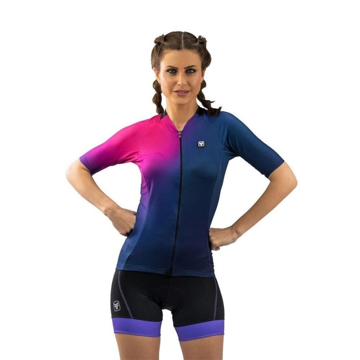 Camisa de Ciclismo Free Force Start All Fit Gradient - Feminina - Foto 2