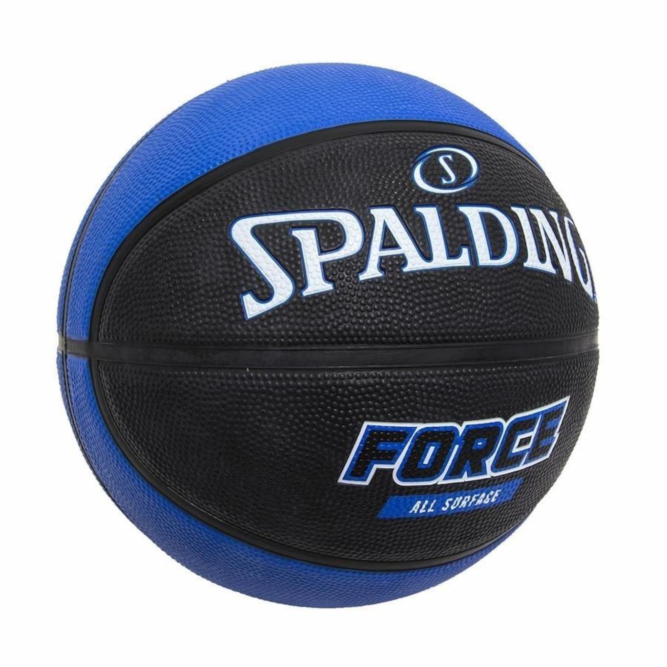 Bola de Basquete Spalding Force Tam 7 Preta e Azul 