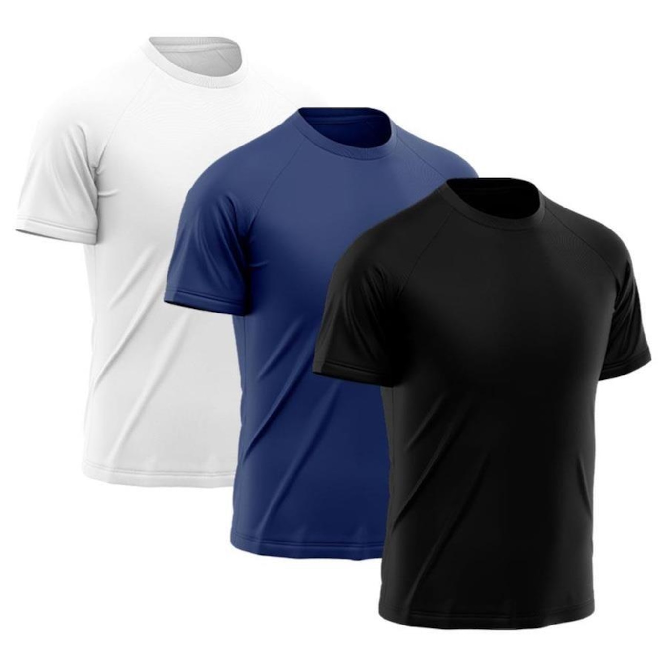 Kit Camiseta Rony Versátil Dry Fit - 3 Unidades - Masculina - Foto 1