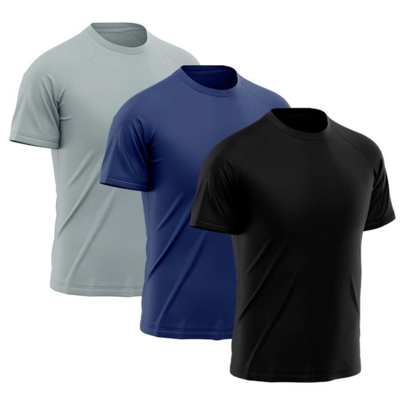 Kit Camiseta Rony Versátil Dry Fit - 3 Unidades - Masculina - Foto 1