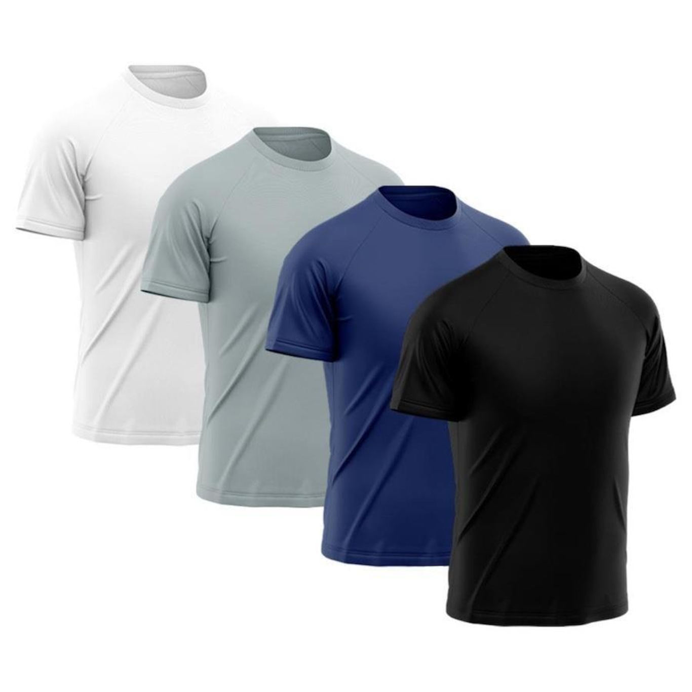 Kit Camiseta Rony Versátil Dry Fit - 4 Unidades - Masculina - Foto 1