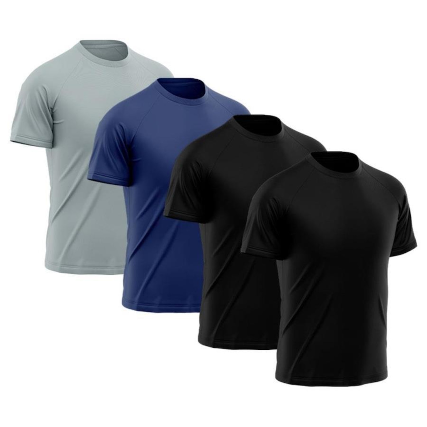 Kit Camiseta Rony Versátil Dry Fit - 4 Unidades - Masculina - Foto 1