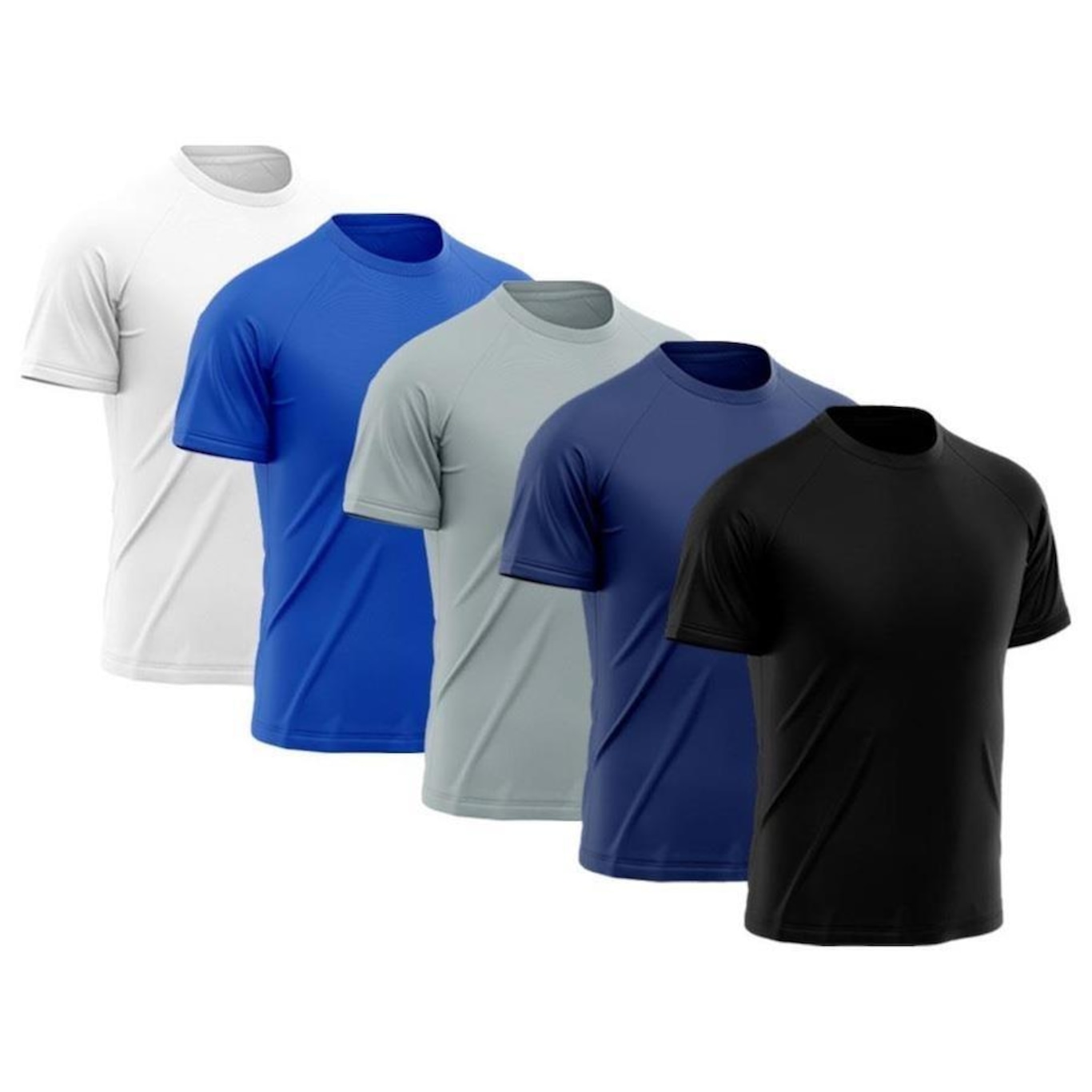 Kit Camiseta Rony Versátil Dry Fit - 5 Unidades - Masculina - Foto 1