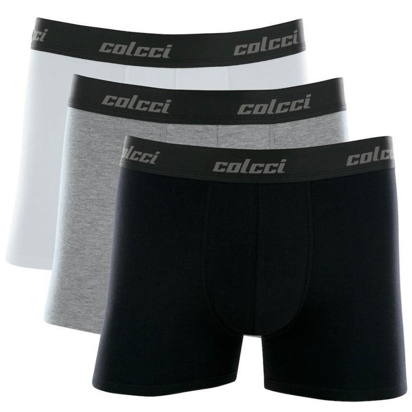 Kit Cueca Boxer Colcci 3 Peças Masculina Algodão Elástico - Foto 1