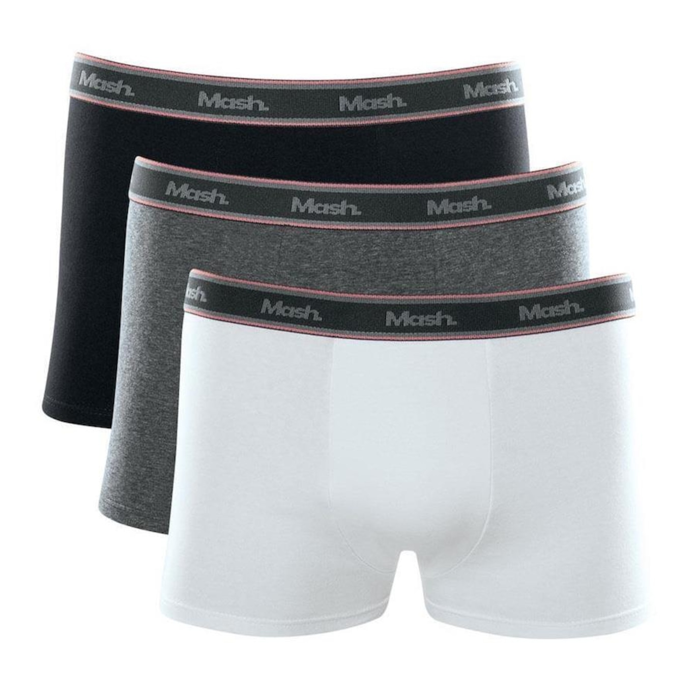 Kit de Cuecas Boxer Mash Algodão Elástico - 3 Unidades - Masculina - Foto 1