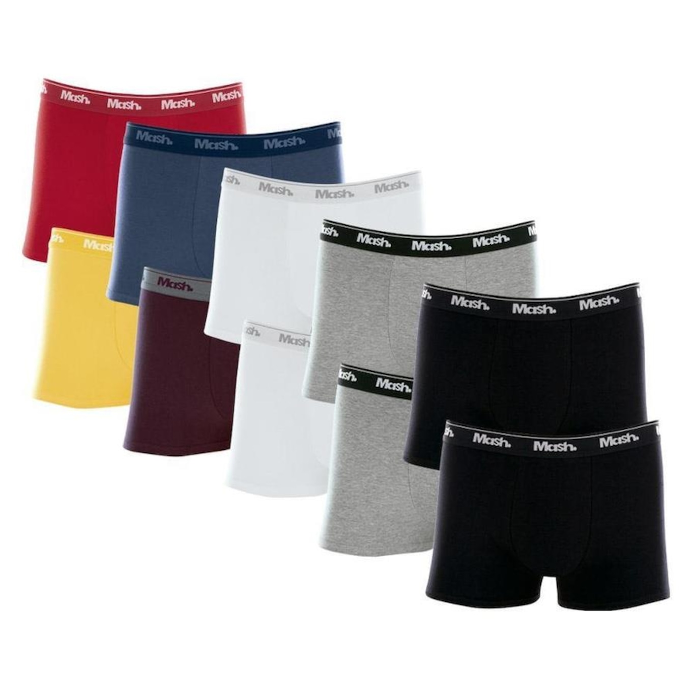 Kit Cueca Boxer Mash 10 Peças Masculina Algodão Elástico - Foto 1