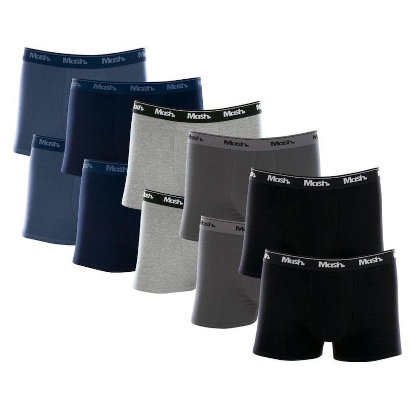 Kit Cueca Boxer Mash 10 Peças Masculina Algodão Elástico - Foto 1