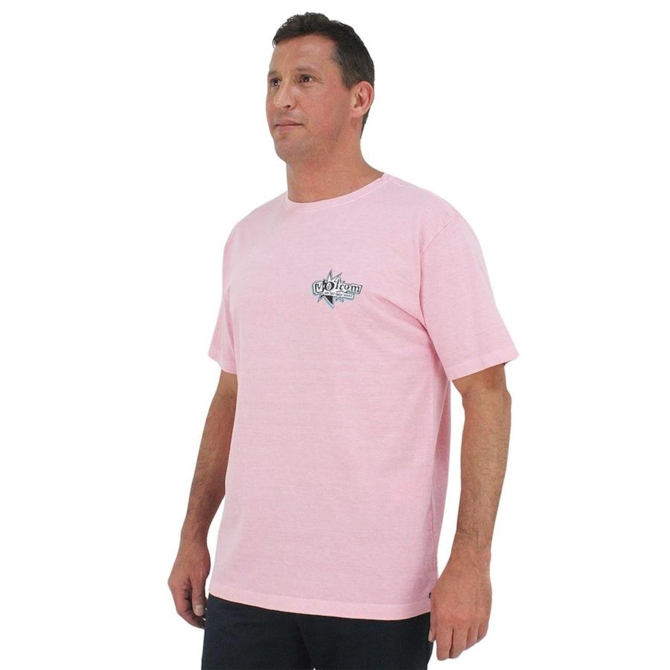 Camiseta Volcom Volcoment Pink - Masculina - Foto 1