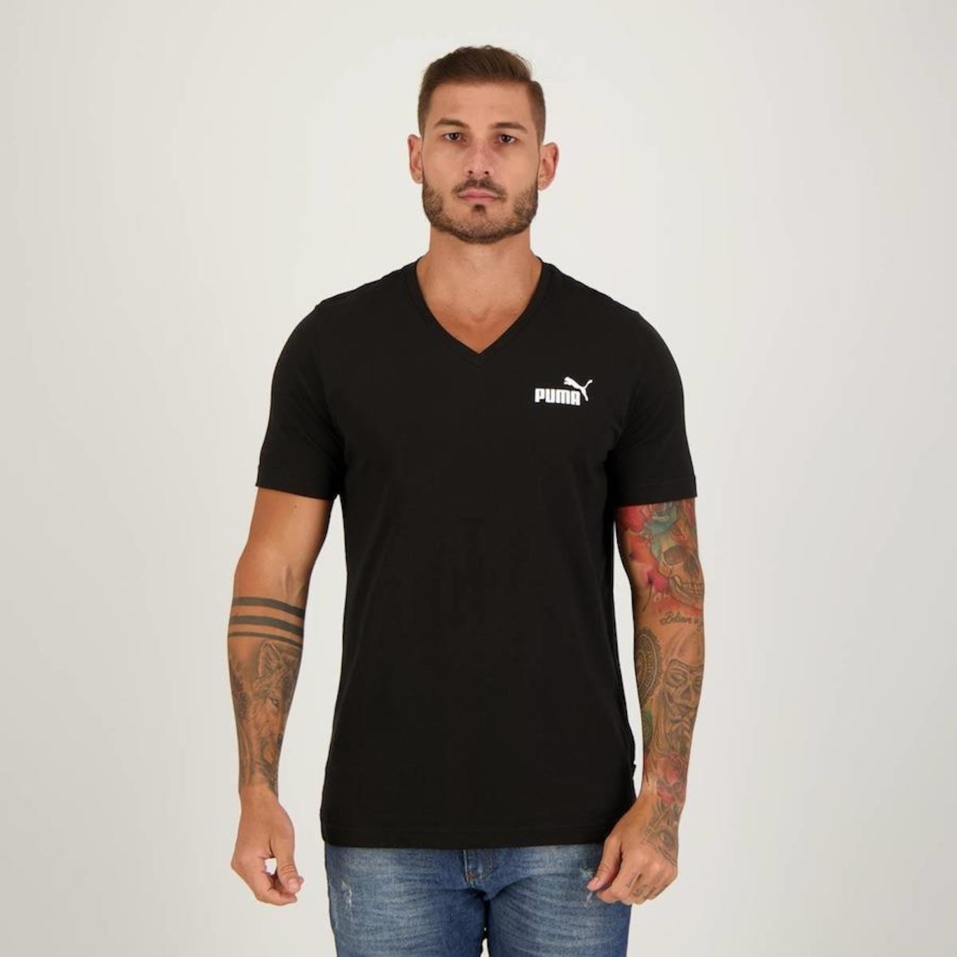 Camiseta Puma ESS V Neck - Masculina - Foto 1