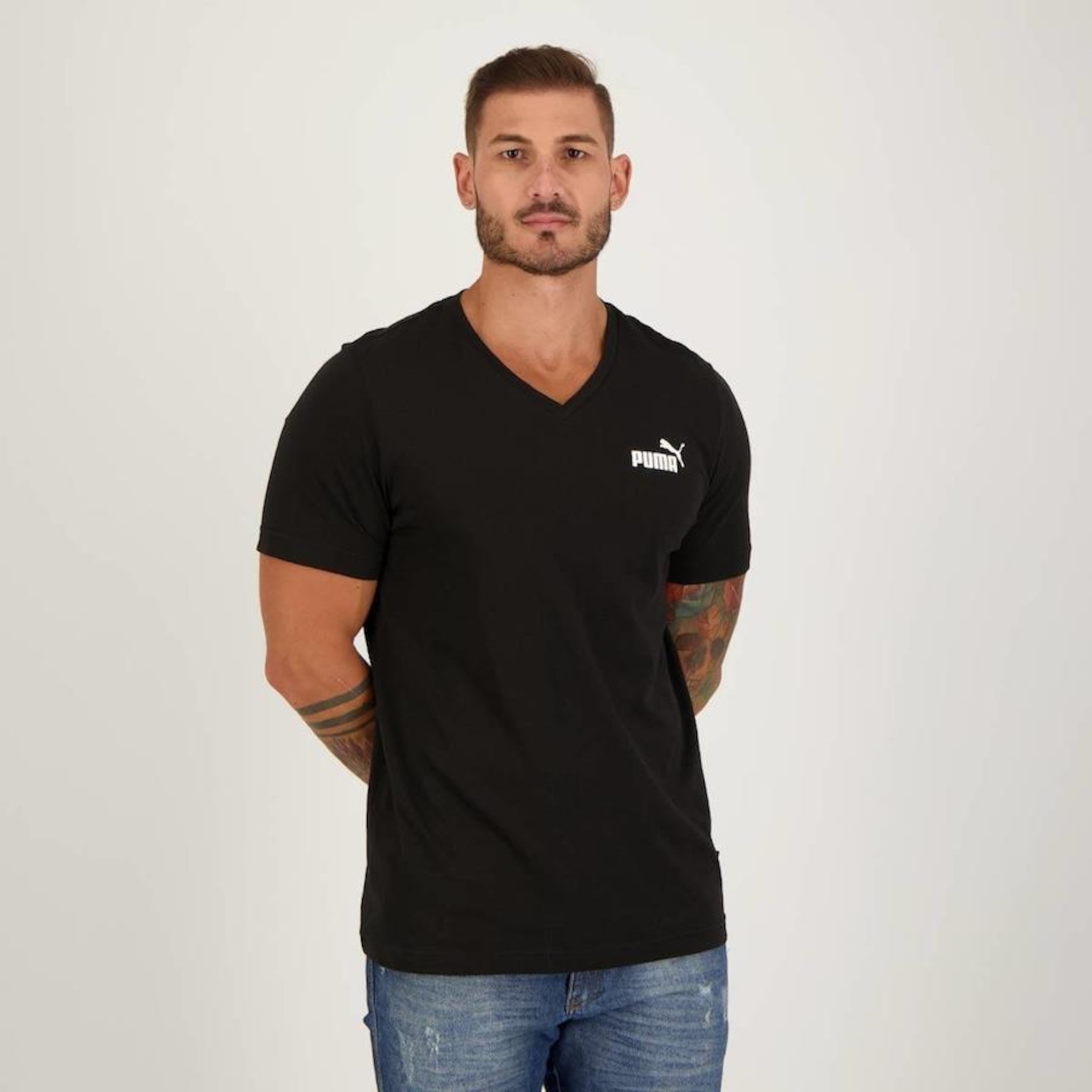 Camiseta Puma ESS V Neck - Masculina - Foto 5