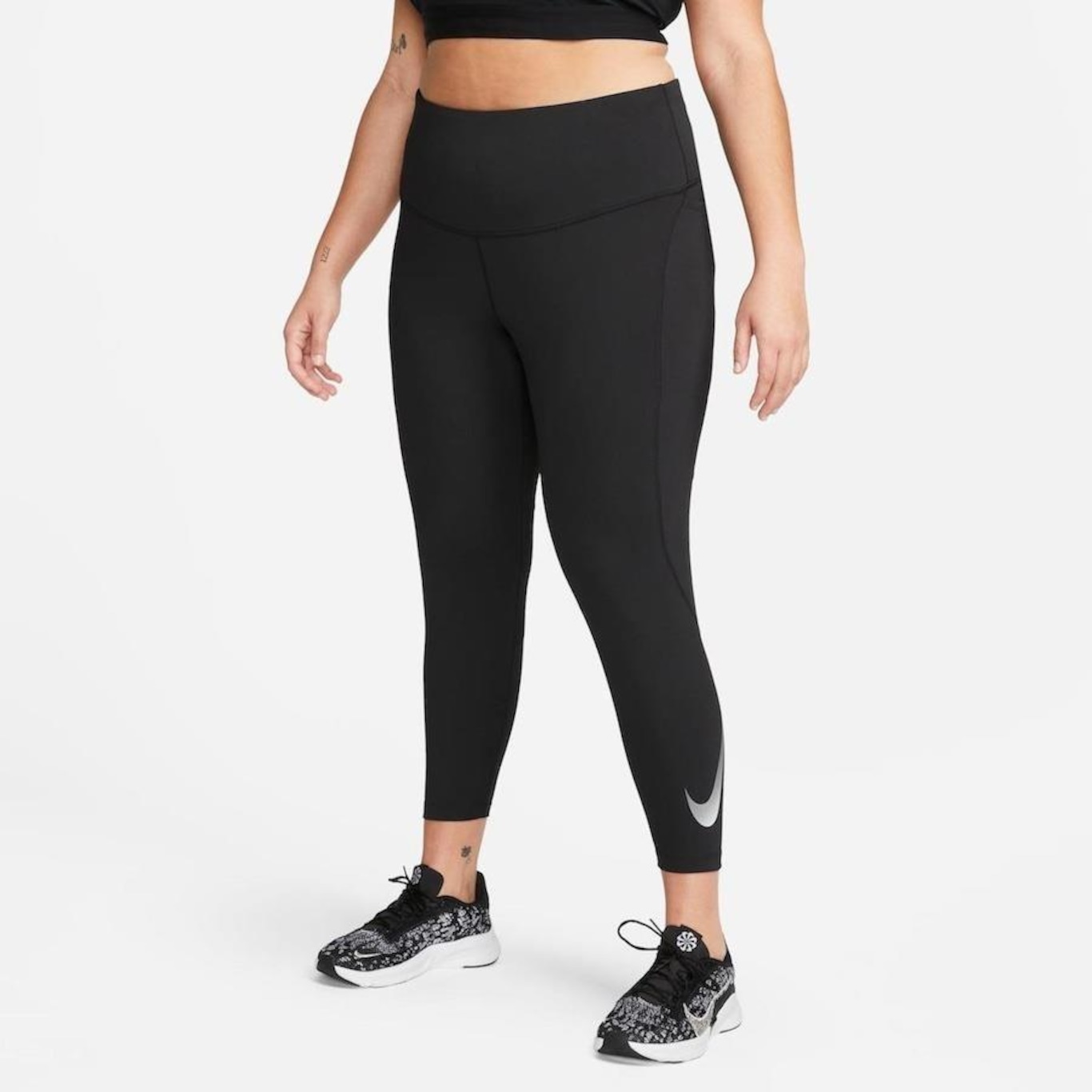 Calça Legging Nike Dri-FIT Fast Swoosh Plus Size - Feminina em