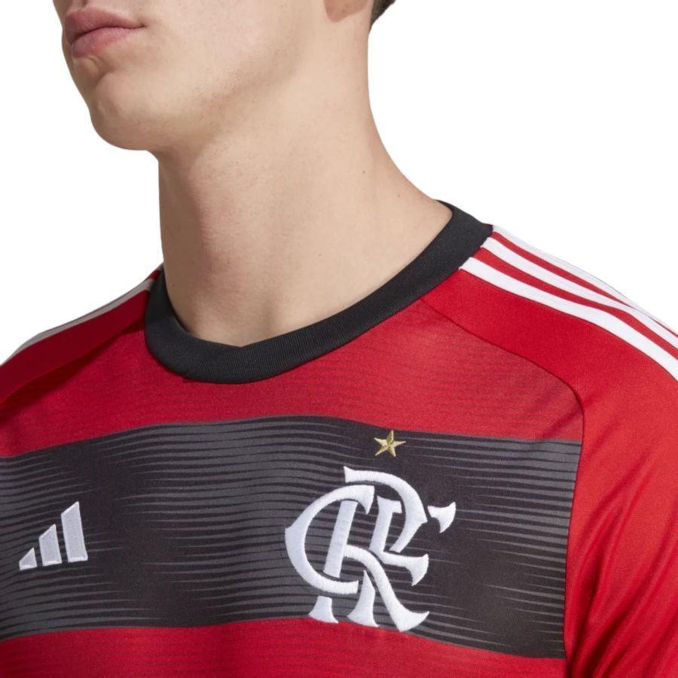 Camisa do Flamengo I 23 adidas - Masculina - Foto 4