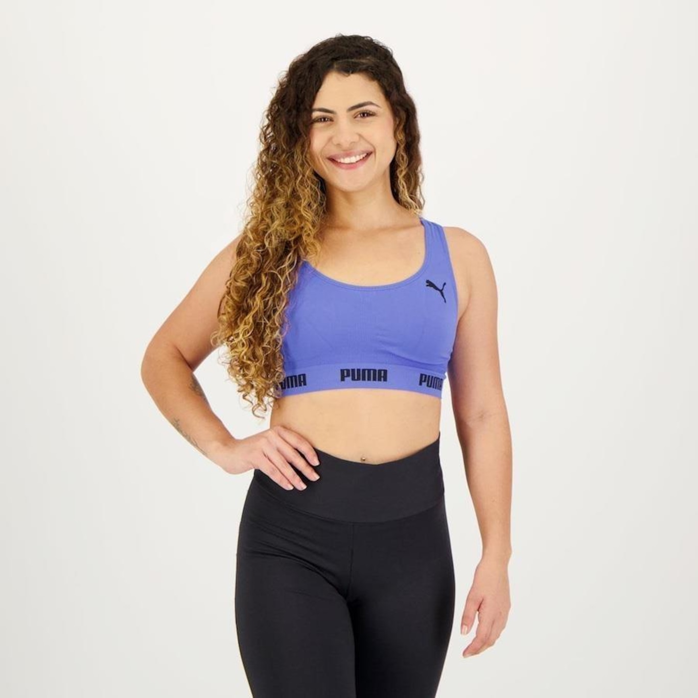 Top Fitness Puma Sem Costura - Feminino - Foto 2