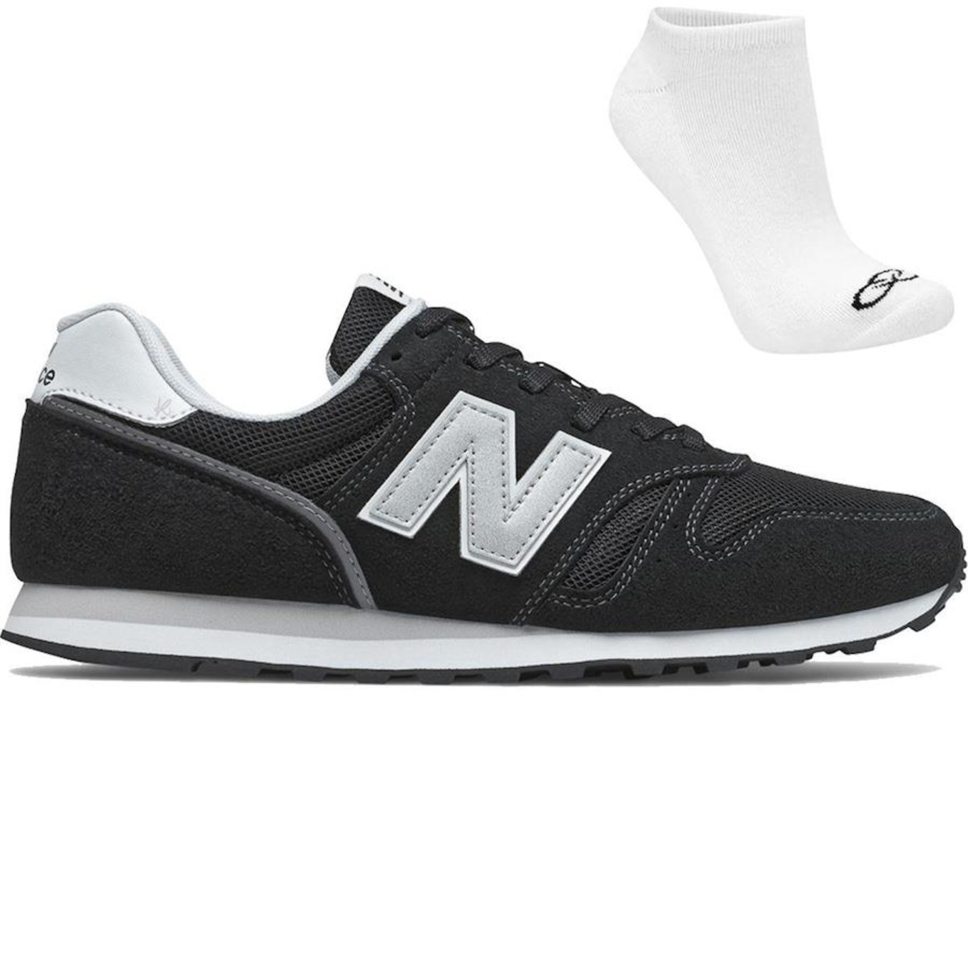 Tênis New Balance 373V2 + Par de Meia - Masculino - Foto 1