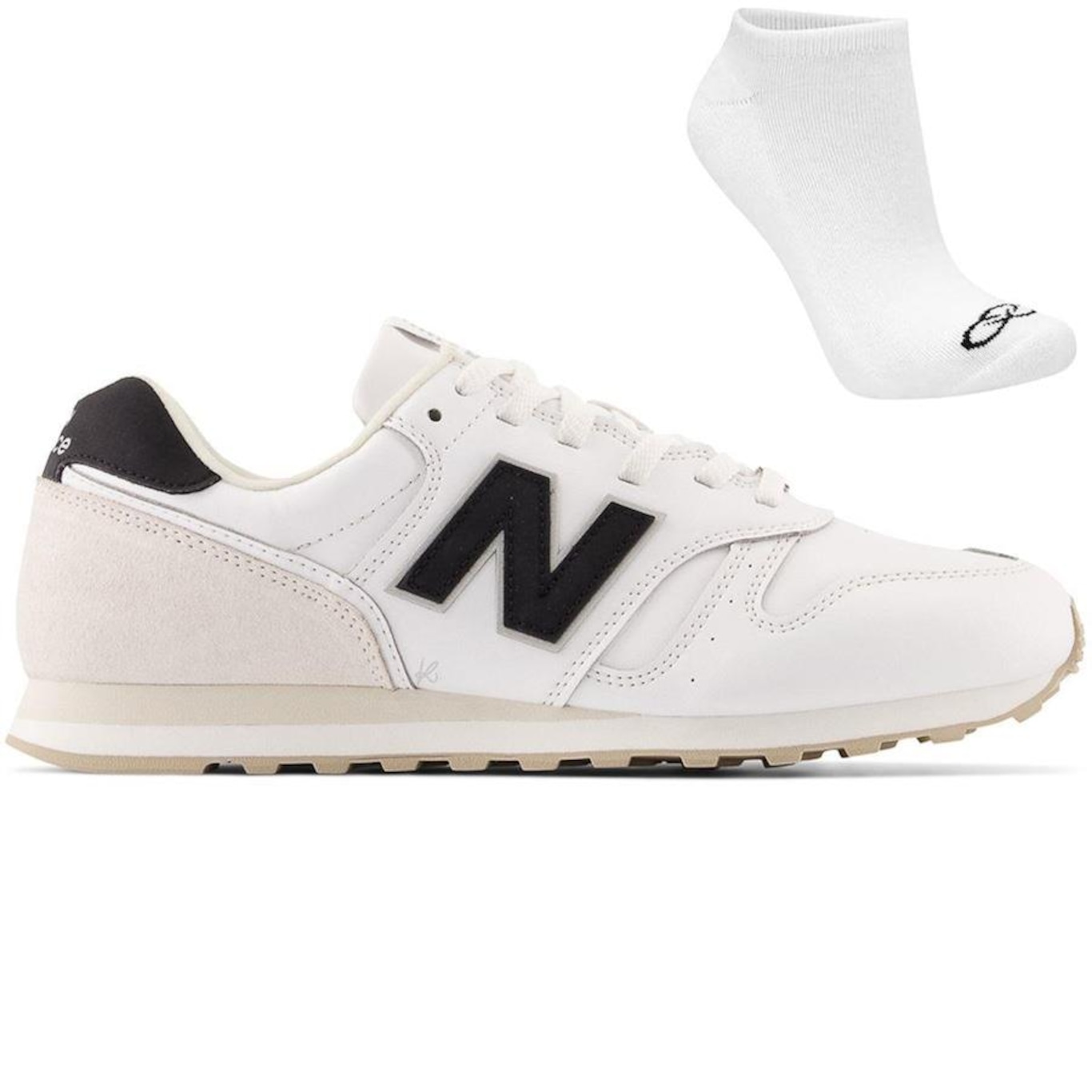 Tênis New Balance 373V2 + Par de Meia - Masculino - Foto 1