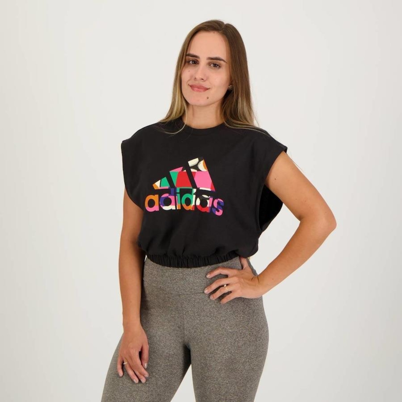 Camiseta crop cheap top adidas