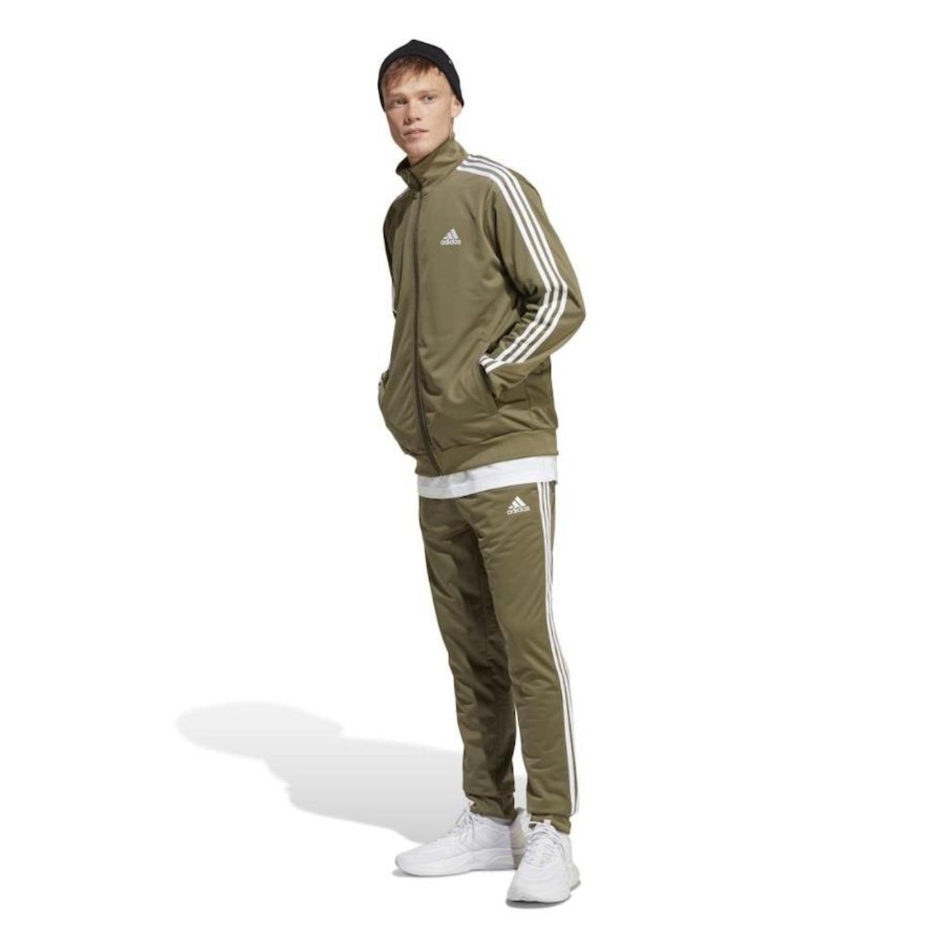 Agasalho sem Capuz adidas Sportswear Basic 3-Stripes - Masculino - Foto 4