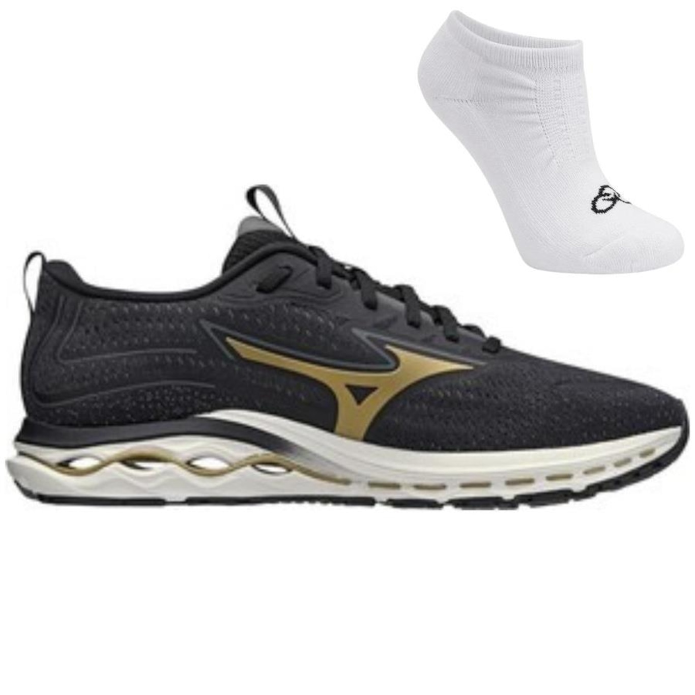 Tênis Mizuno Wave Nitron 2 + Par de Meia - Masculino - Foto 1