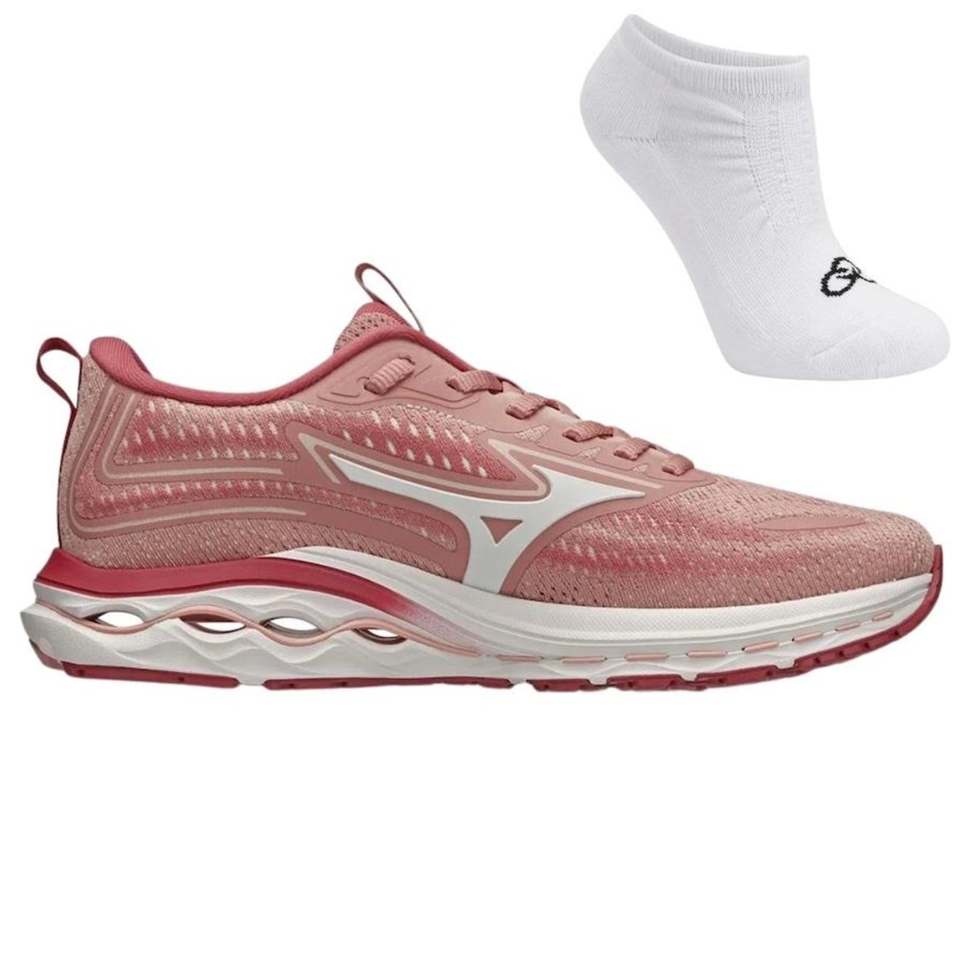 Tênis Mizuno Wave Nitron 2 + Par de Meia - Feminino - Foto 1