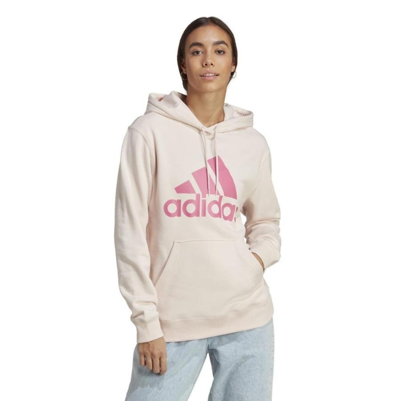 Blusão de Moletom com Capuz adidas Essentials Big Logo - Feminino - Foto 2