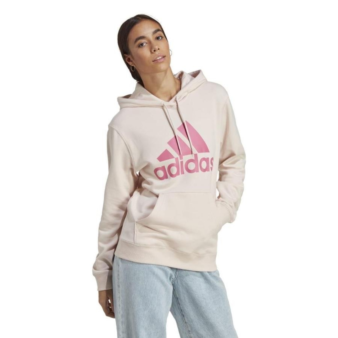 Blusão de Moletom com Capuz adidas Essentials Big Logo - Feminino - Foto 4