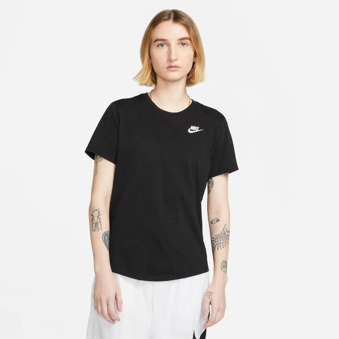 Camiseta Nike Sportswear Fiber Plus Size Feminina - Branco