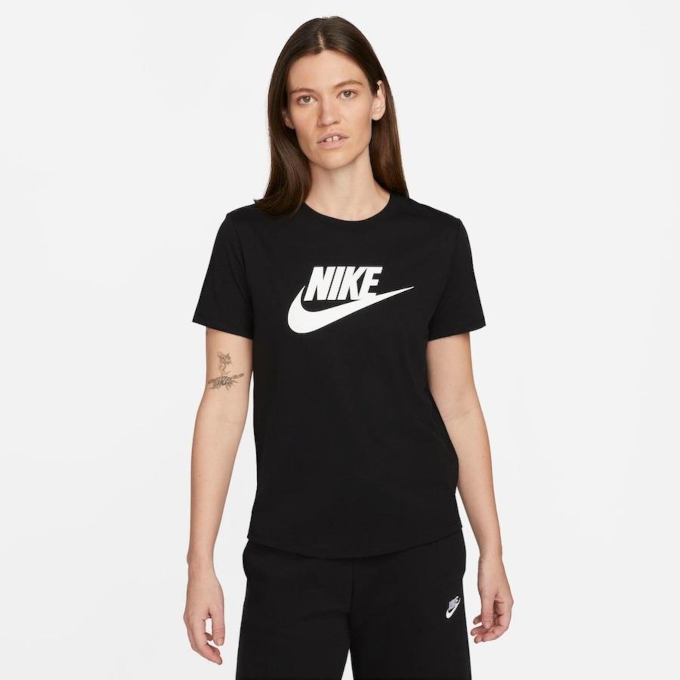 Camiseta Nike Sportswear Fiber Plus Size Feminina - Preto