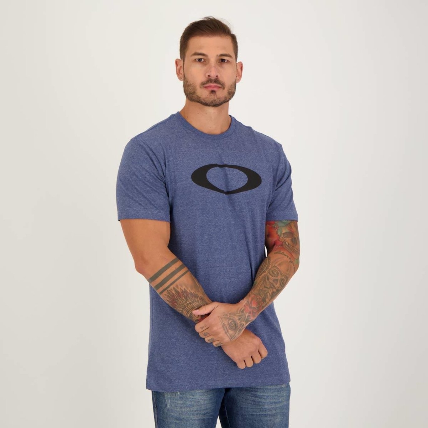 Camiseta Oakley O-Ellipse Simple Blue os melhores preços