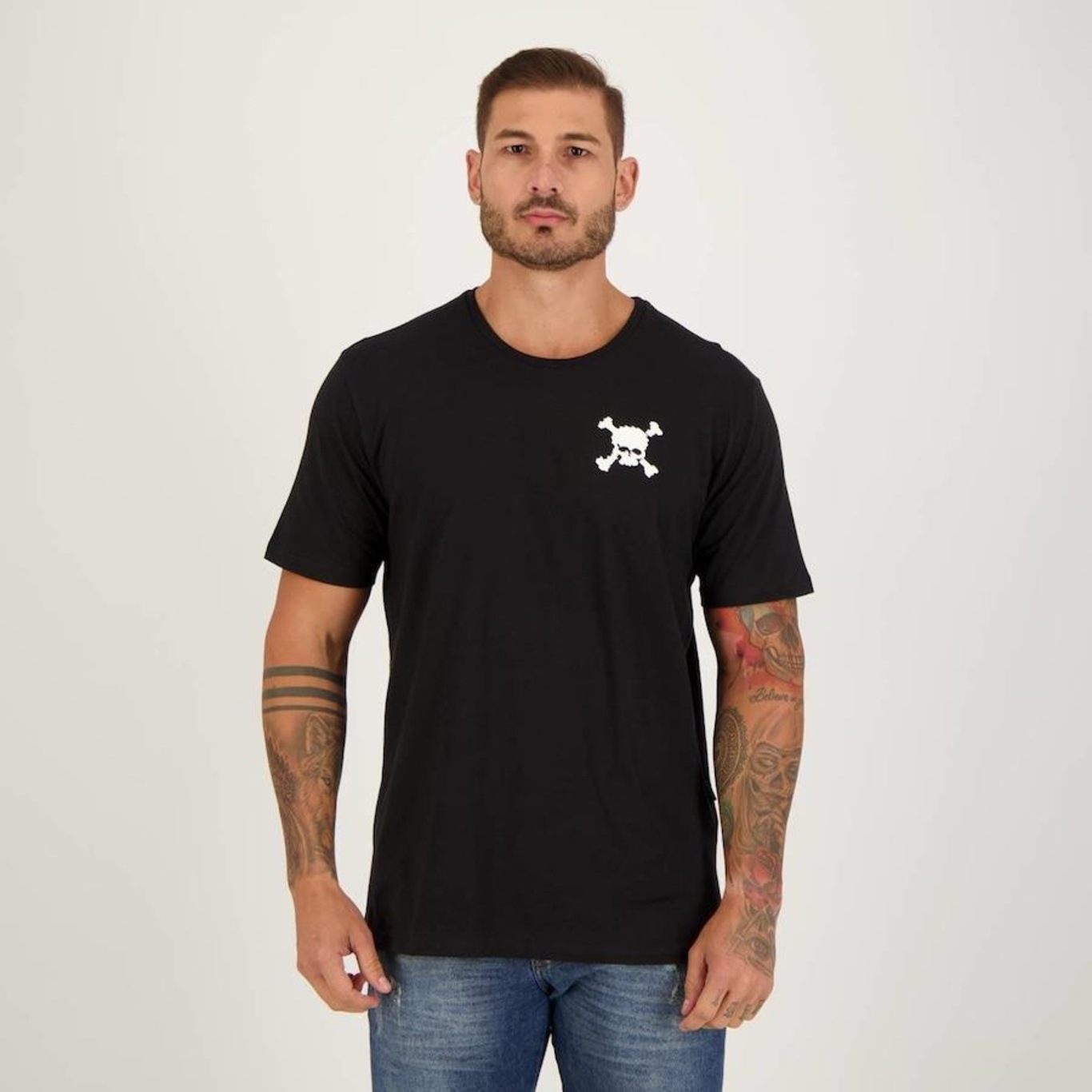 Camiseta Oakley Back To Skull Off White em Promoção na Americanas