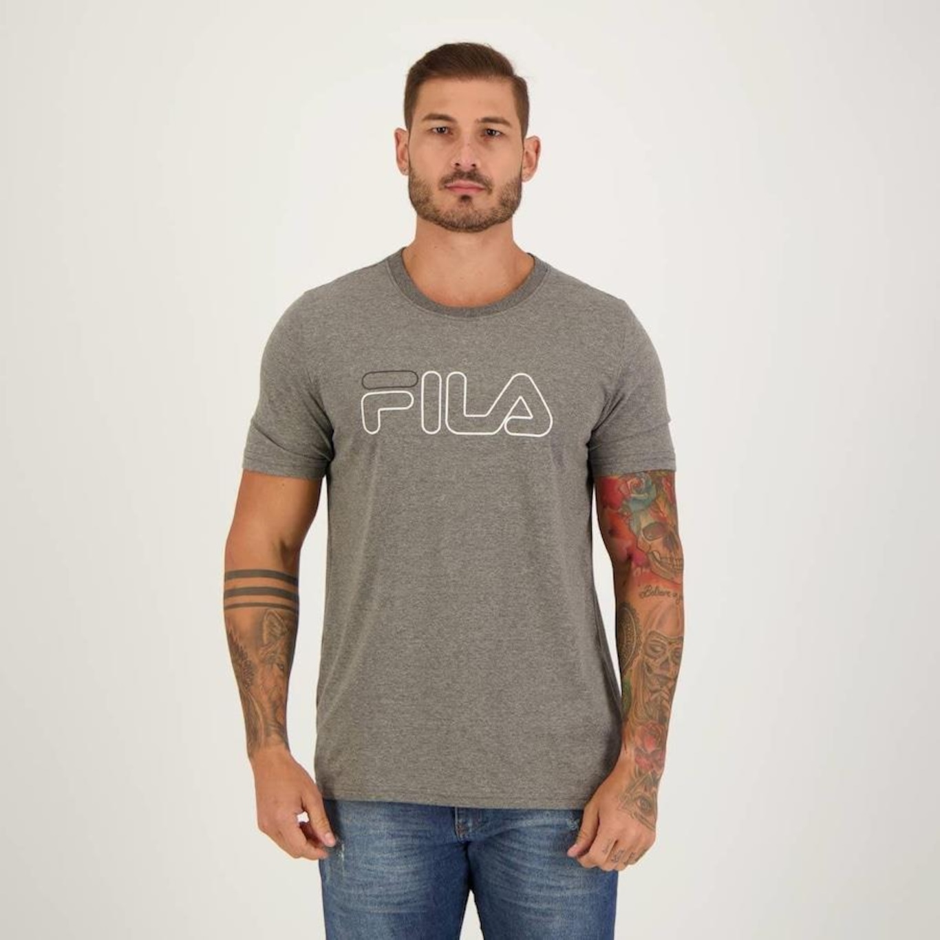 Camiseta Fila Letter Outline - Masculina - Foto 1