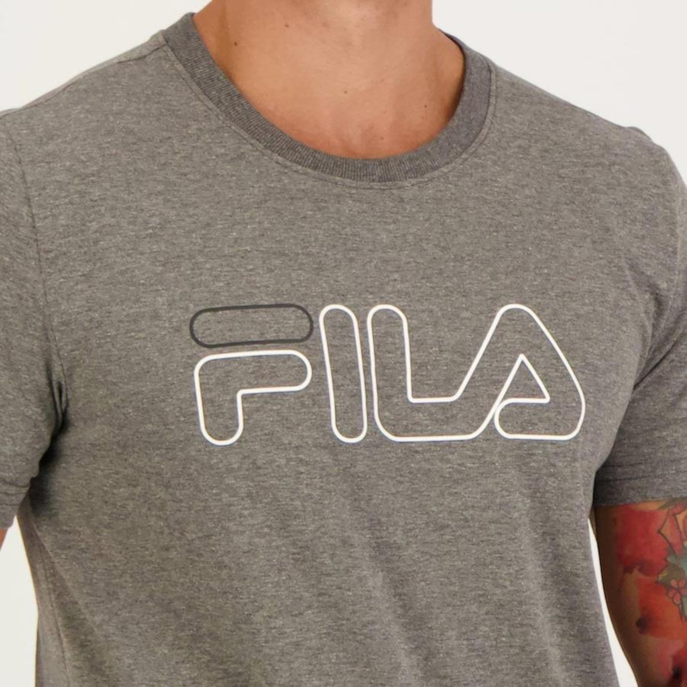 Camiseta Fila Letter Outline - Masculina - Foto 4