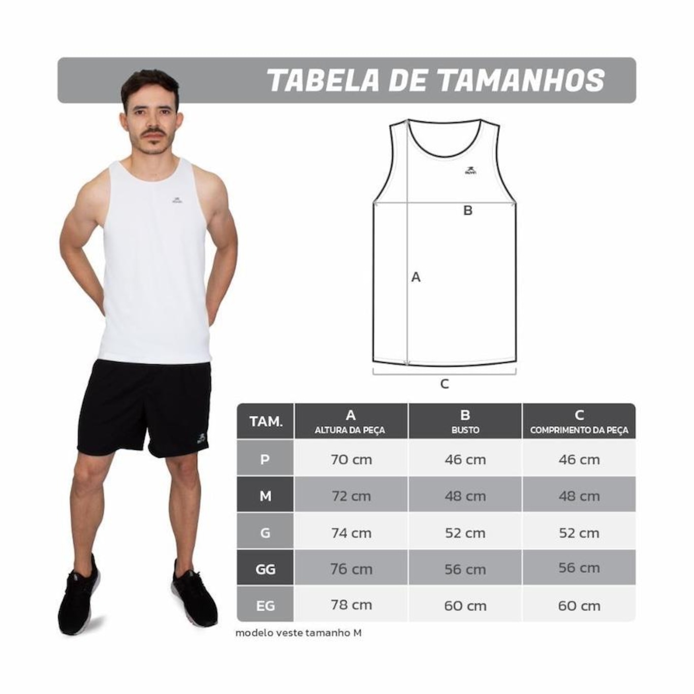 Camiseta Regata Muvin Dry Basic Tk - Masculina - Foto 3