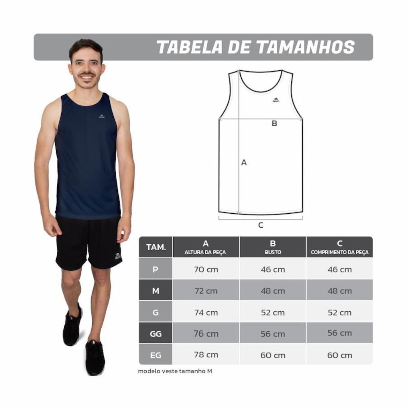 Camiseta Regata Muvin Dry Basic Tk - Masculina - Foto 3